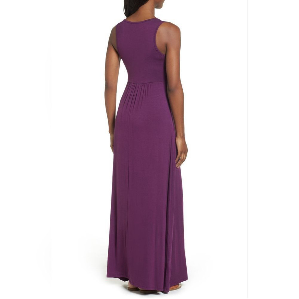 COPY - V-Neck Jersey Maxi Dress size S petite - Picture 2 of 4